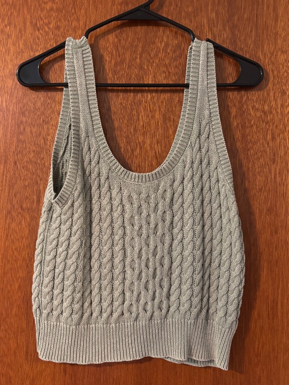 Seafoam Green Cropped Sweater Tank Top